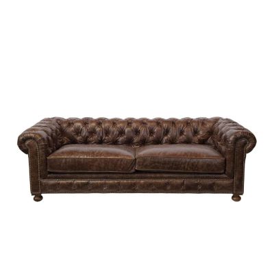 Image of Shea Crackle Mahogany Sofa